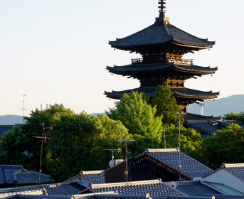 Le soleil se couche sur Kyoto...