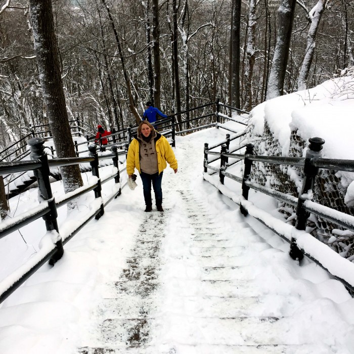 L'ascension du parc du Mont Royal. Pas de tout repos quand on est enceinte !